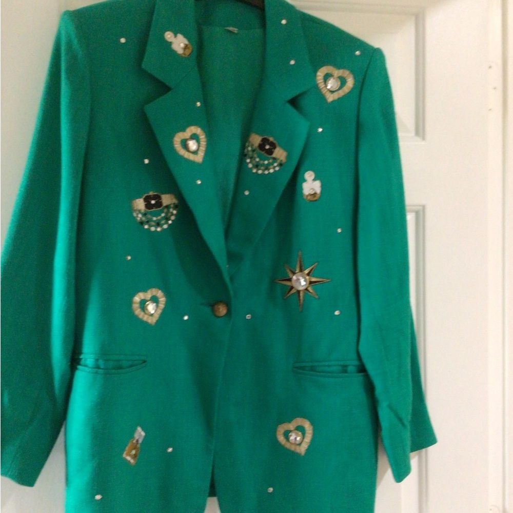 Embroidered Statement Jacket L - image 1